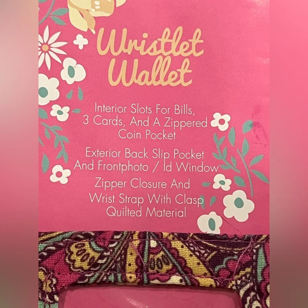 Vera Bradley Wristlet Wallet in Vintage very Berry Paisley